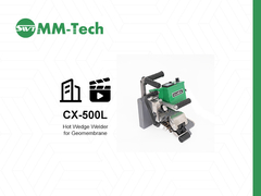 Demonstracja na budowie spawarki do geomembran CX500L